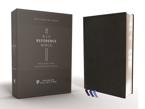 NIV, Reference Bible, Deluxe Single-Column, Premium Goatskin Leather,