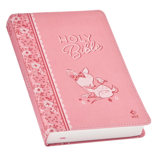 NLT Keepsake Holy Bible for Baby Girls Baptism Easter