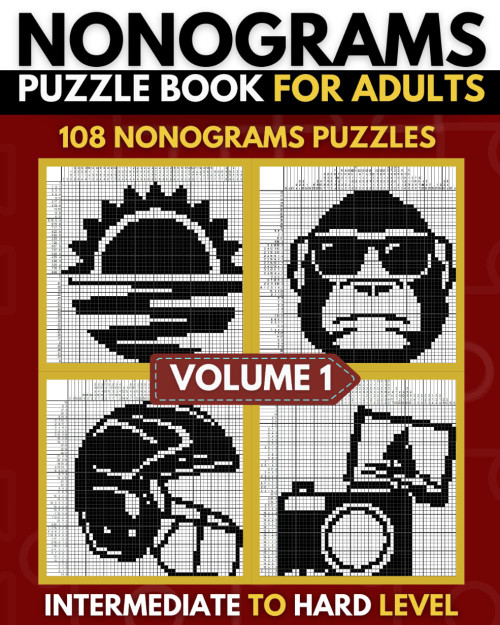 Nonogram Puzzle Book: Upper Intermediate To Hard Nonogram Puzzles For