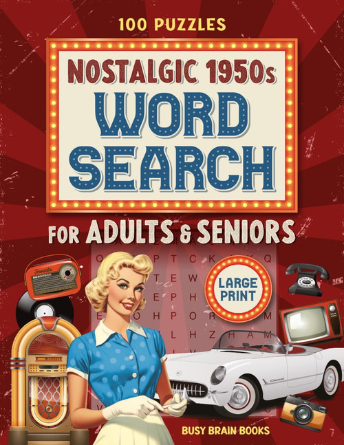 Nostalgic 1950s Word Search Large Print