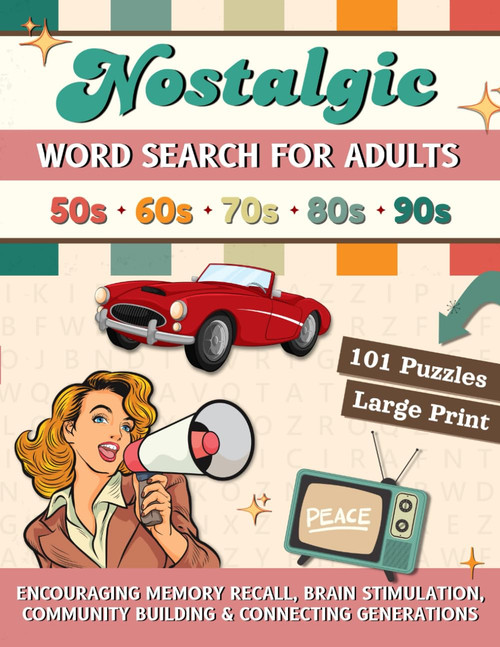 Nostalgic Word Search For Adults Large Print