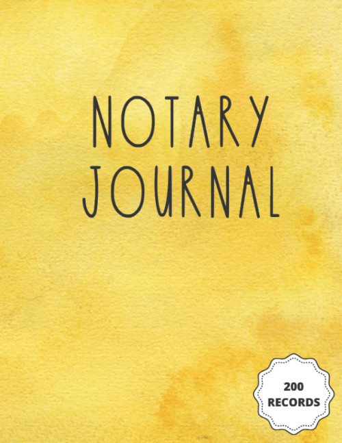 Notary Journal: Watercolor Notary Public Log Book to Record Notarial Acts