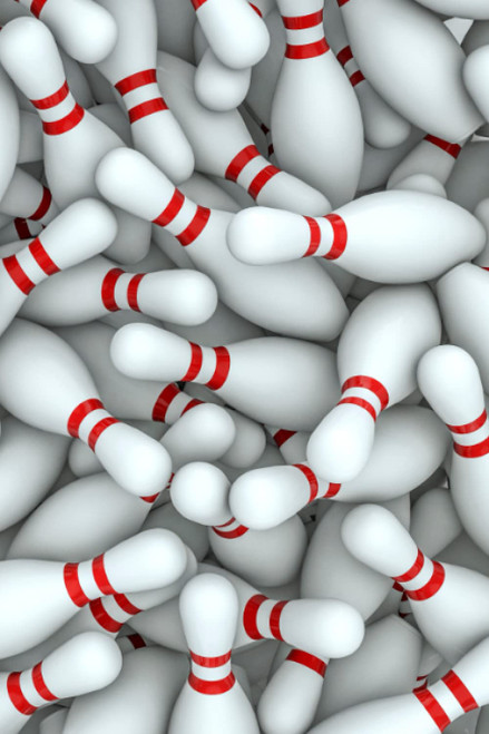 Notebook: Bowling Pins / Game Sport Themed Lined Journal / Diary for