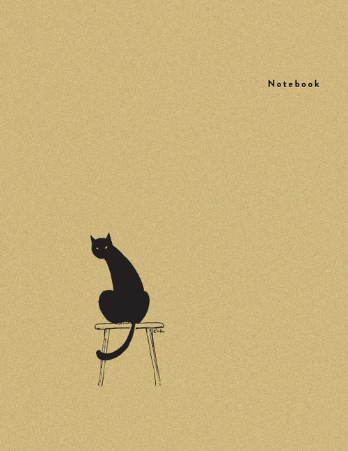 Notebook: Cat on the Chair - Minimal Design Unlined Notebook - Large