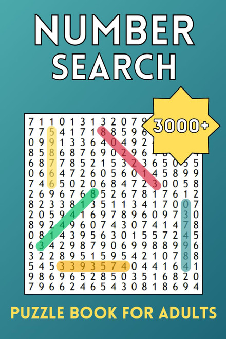 Number Search Puzzle Book For Adults