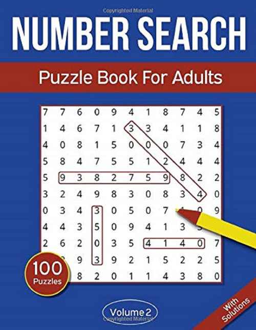 Number Search Puzzle Book For Adults