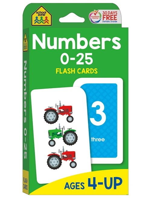 Numbers 0-25 Flash Cards
