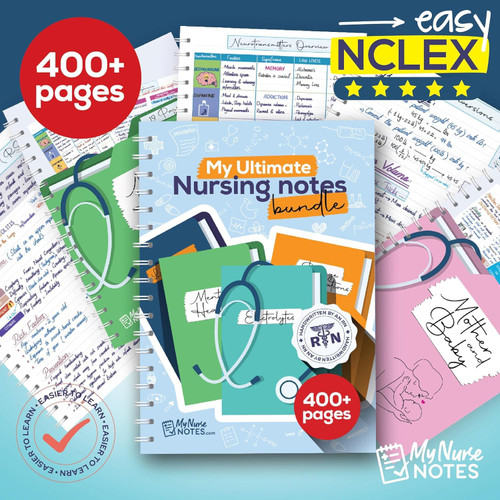 Nursing Success Bundle: 400+ Page Handwritten Notes
