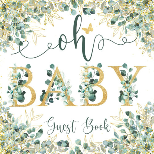 Oh Baby Greenery Baby Shower Guest Book