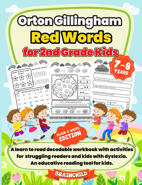 Orton Gillingham Red Words for 2nd Grade Kids. A learn to read decodable