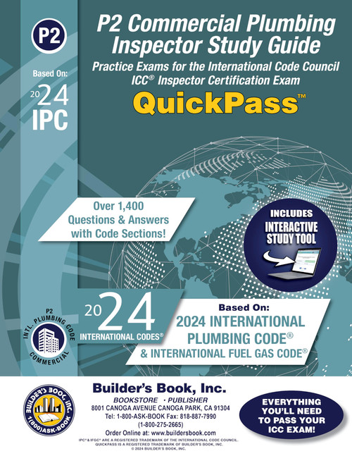 P2 Commercial Plumbing Inspector QuickPass Study Guide Based On 2024 IPC