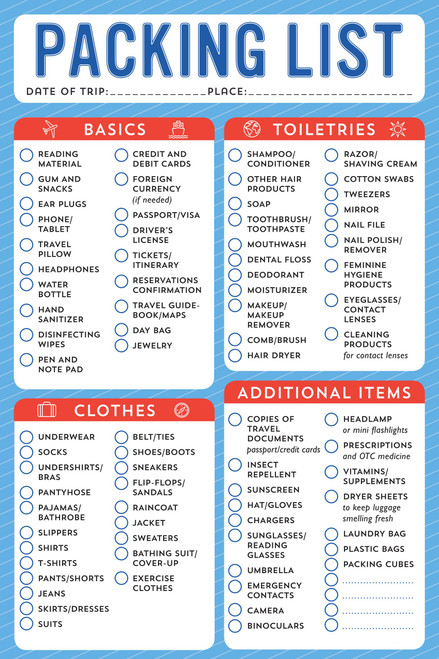 Packing List - Note Pad (60 sheets)