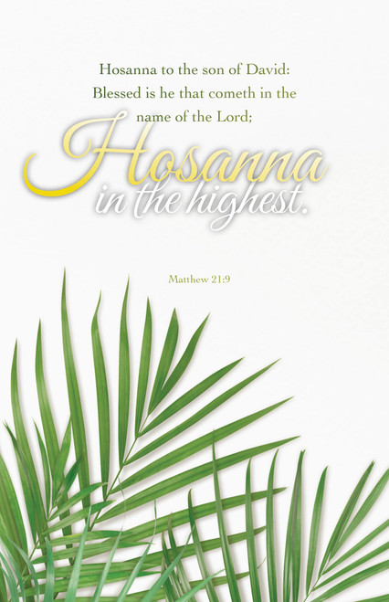 Palm Sunday Bulletin: Cometh in the Name