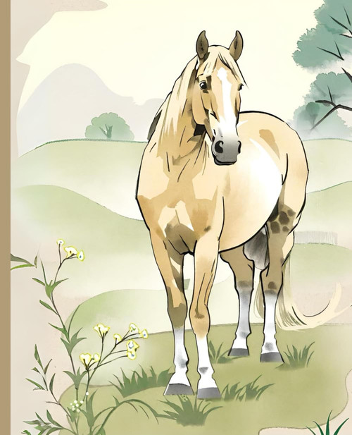 Palomino horse: composition book: wide ruled