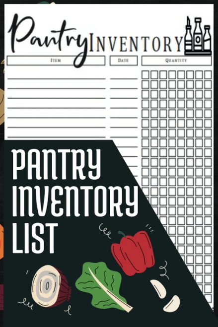 Pantry Inventory List: food inventory log book
