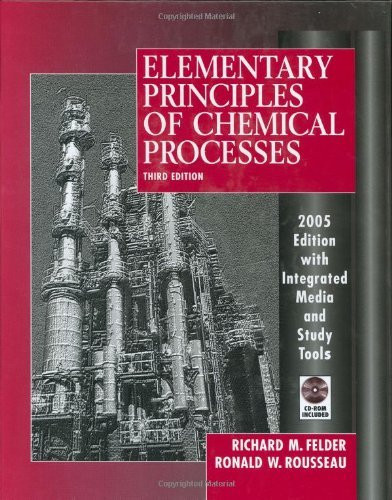 Elementary Principles Of Chemical Processes