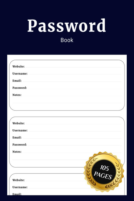 Password Book: Simple Personal Internet and Password Keeper and Organizer