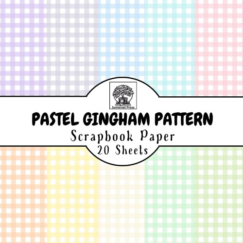 Pastel Gingham Pattern Scrapbook Paper