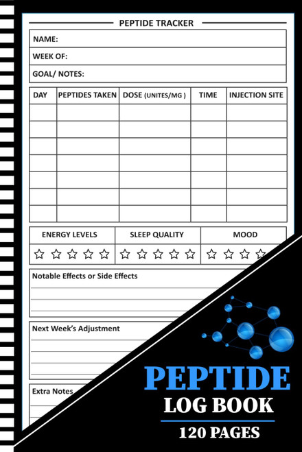 Peptide Logbook: Daily & Weekly Peptide Tracker Notebook for Dosage