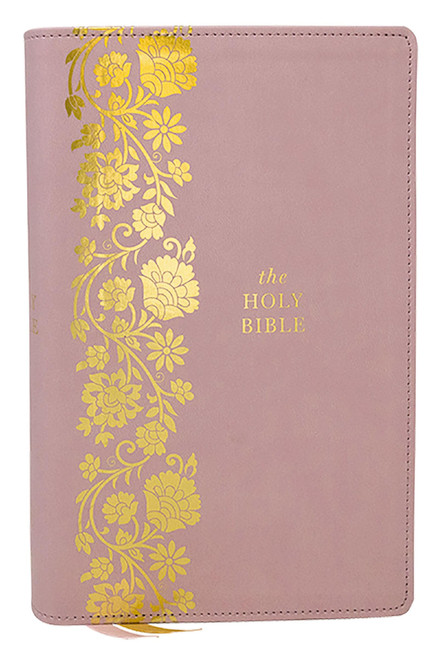 Personal Size Bible – Large Print, Leathersoft, Pink, Red Letter