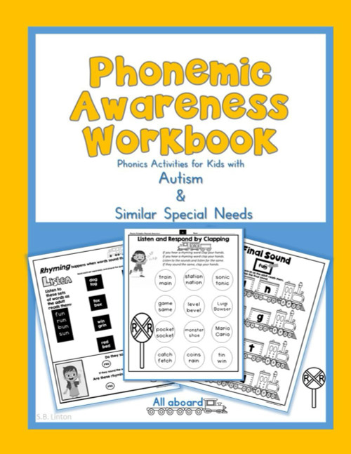 Phonemic Awareness Workbook: Phonics Activities for Kids with Autism &