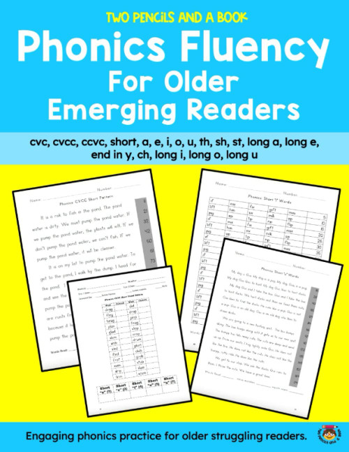 Phonics Fluency for Older Emerging Readers: cvc