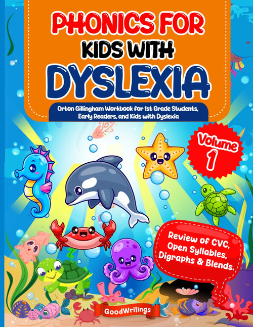 Phonics for Kids with Dyslexia. Orton Gillingham Workbook for 1st Grade