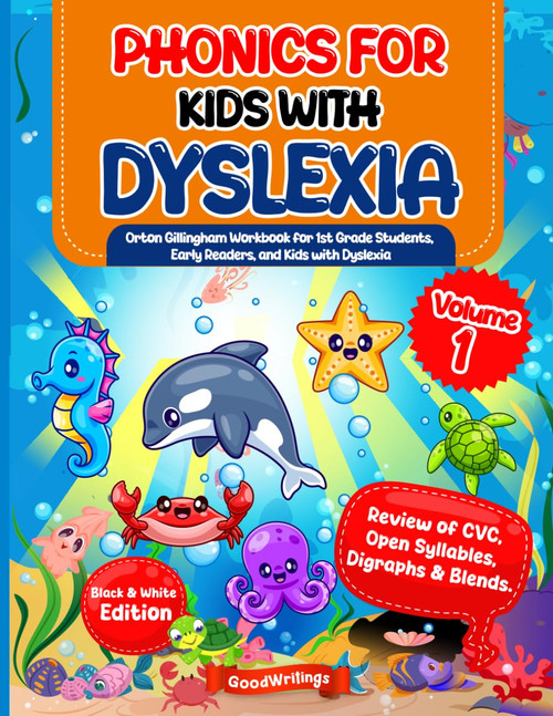 Phonics for Kids with Dyslexia. Orton Gillingham Workbook for 1st Grade