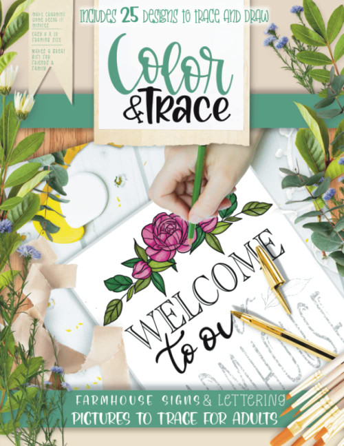 Pictures To Trace For Adults; Color & Trace - Lettering Designs To Trace