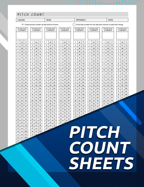 Pitch Count Sheets: Monitor pitchers & track their performance throughout