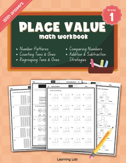 Place Value Math Workbook Grade 1: Counting and Combining Tens and Ones