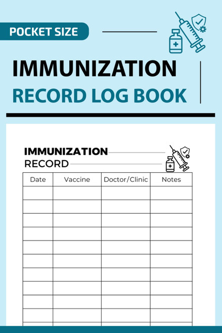Pocket Size Immunization Record Log Book