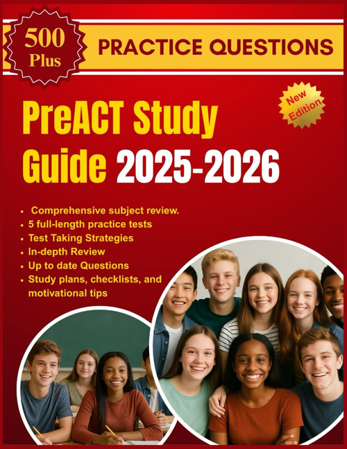 PreACT Study Guide 2025–2026: Comprehensive Prep for 8th 9th and 10th Graders