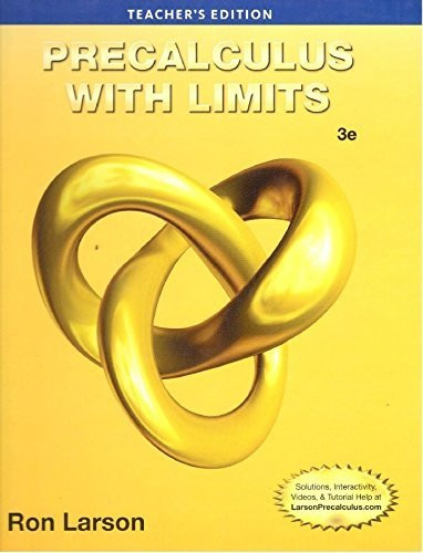 Precalculus with Limits Teachers Edition