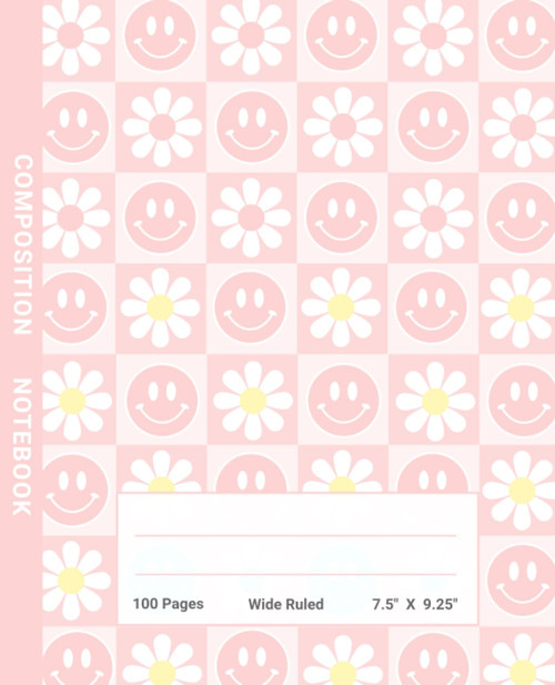 Preppy Notebook Composition: Cute Blush Pink Y2K Notebook For Teens