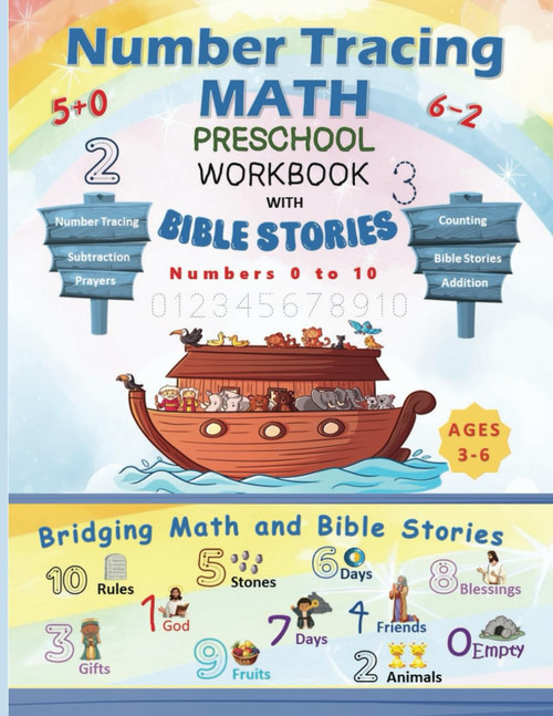 Preschool Math Workbook with Bible Stories: Learn To Count