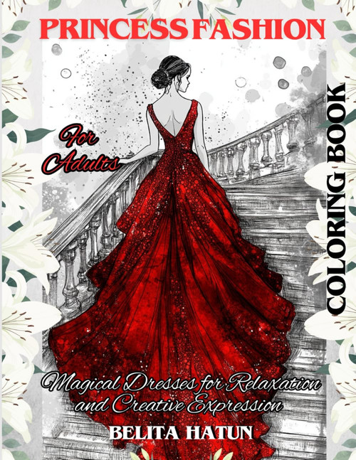 Princess Fashion Coloring Book for Adults