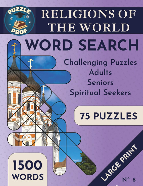 Puzzle Prof's Religions of the World Word Search Puzzle Book for Adults