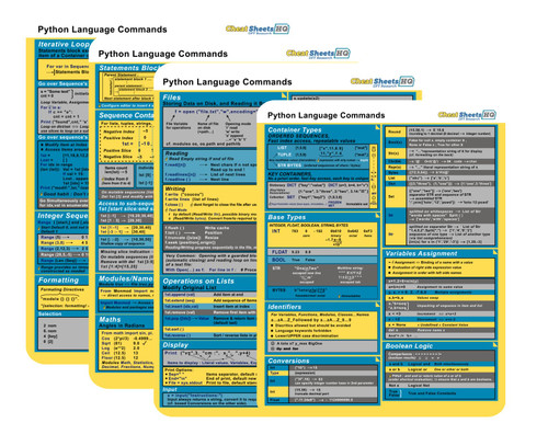 Python Programming Commands Quick Reference Guide
