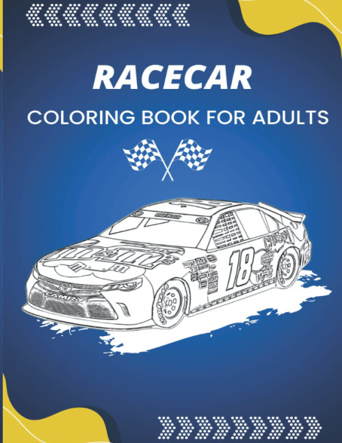 Racecar Coloring Book for Adults