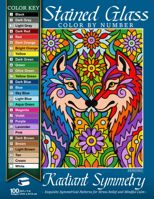 Radiant Symmetry Stained Glass Color by Number