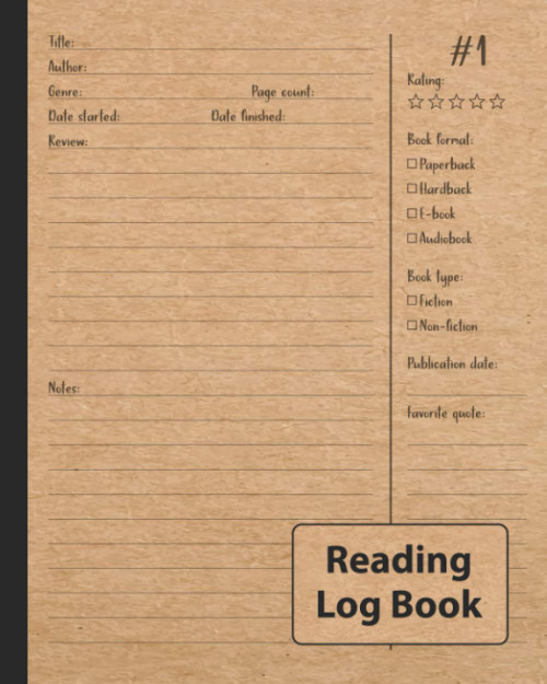 Reading Log Book: For Reviewing All of Your Favorite Books