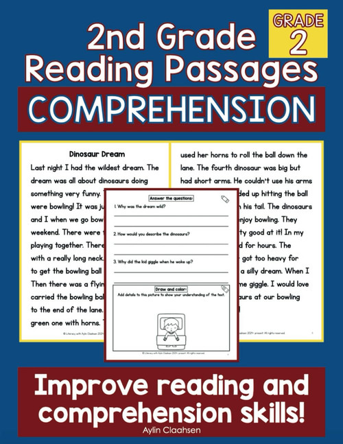 Reading Passages for 2nd Grade with Comprehension Questions Workbook