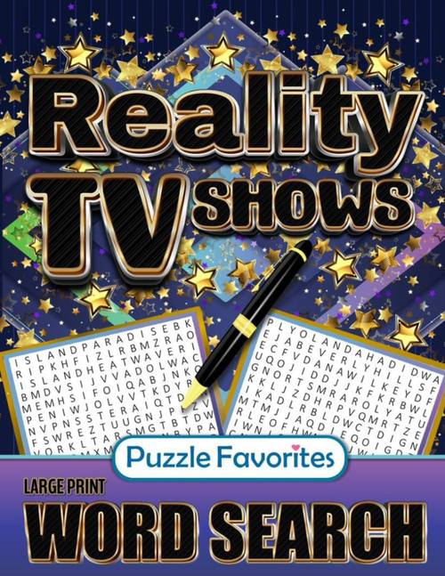 Reality TV Shows Word Search Large Print