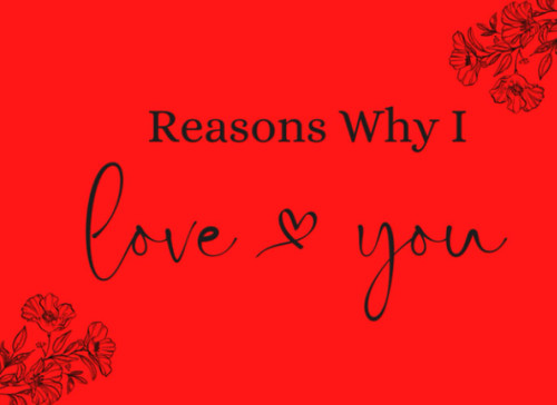 Reasons Why I Love You Book | Fill-In-The-Blank Gift | Valentines Day
