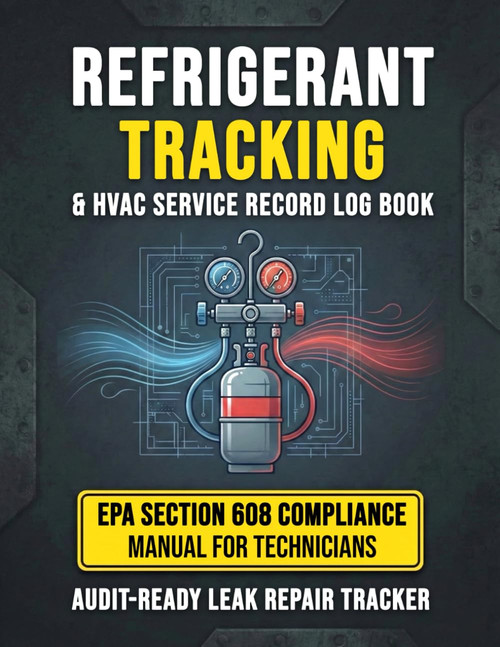 Refrigerant Tracking and HVAC Service Record Log Book
