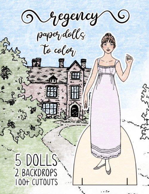 Regency Paper Dolls to Color: 5 Dolls