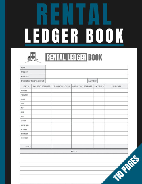 Rental Ledger Book: Landlord Property Management Log Book