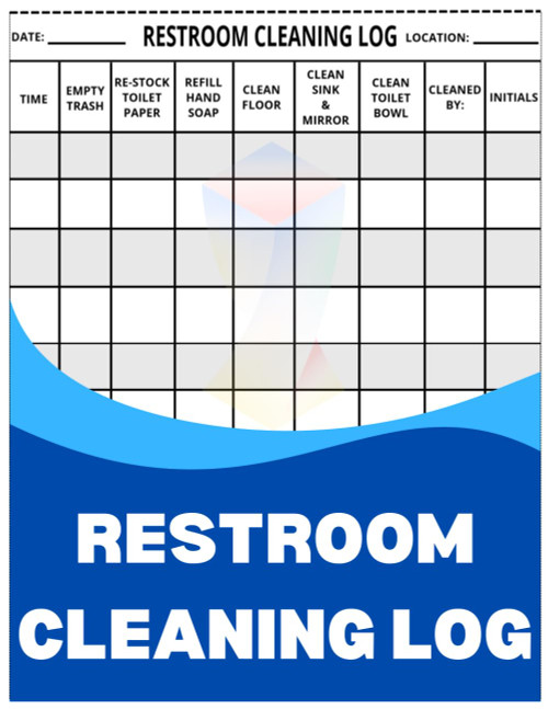 Restroom Cleaning Log: Bathroom Cleaning Checklist For Home