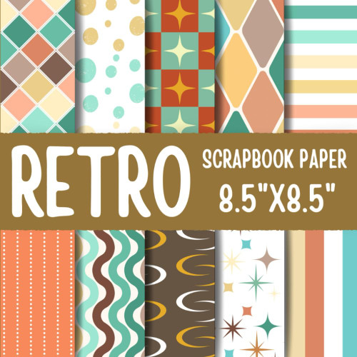 Retro Scrapbook Paper: Double-Sided Decorative Scrapbooking Pages